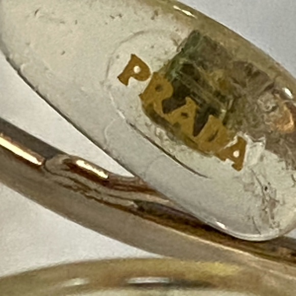 Prada made in Italy eye 👁️ glasses 👓 unisex gray with gold in case & wipe - Picture 5 of 16